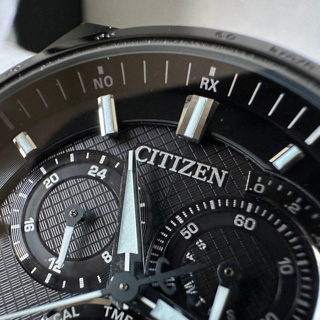 美品 CITIZEN AT3014-54E ブラックチタン ATTESA