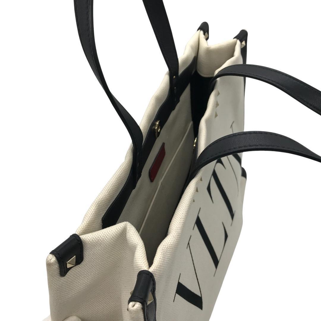 【美品】VALENTINO ヴァレンティノ ロゴ キャンバス トートバック