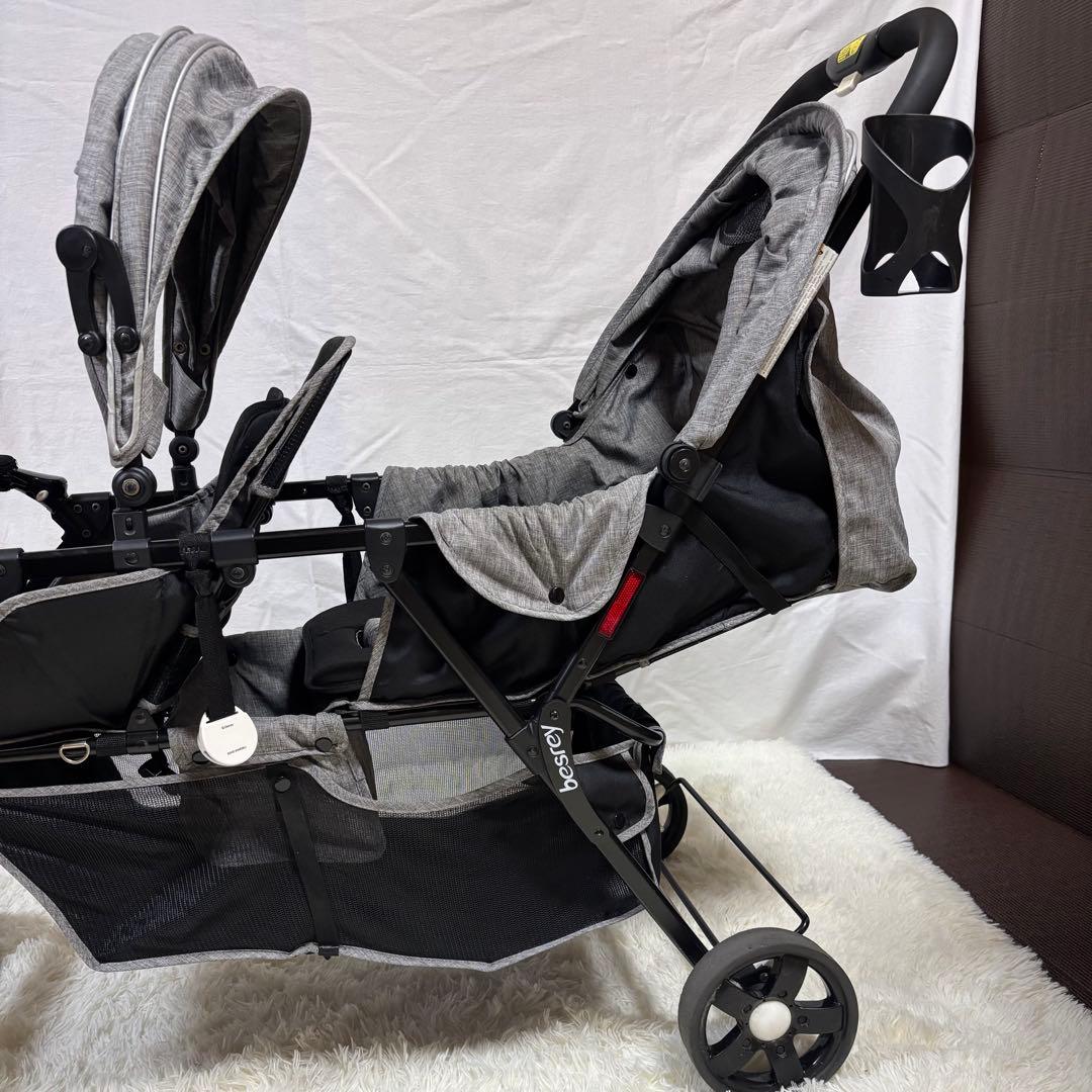 美品　besrey 2人乗りベビーカー 双子用 背面タイプ　お買い得