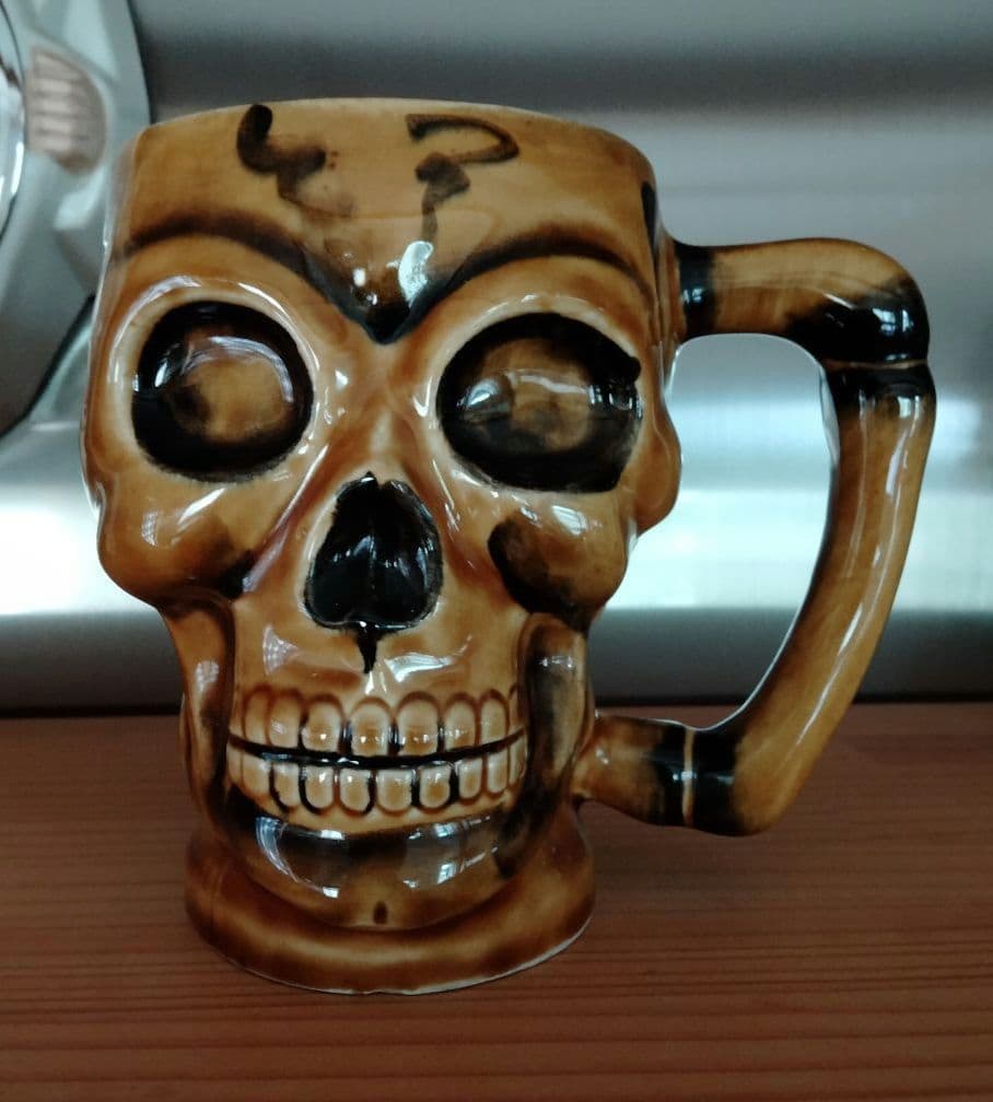 50s スカル　ブラウン ドクロ　マグカップ ビンテージ