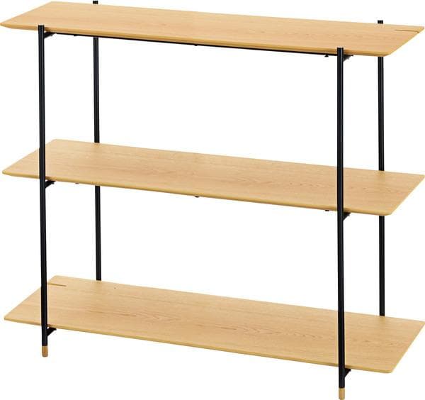 3段 棚 木製 ルカ シェルフ 天板 大きめ おしゃれ JPB-101 N01