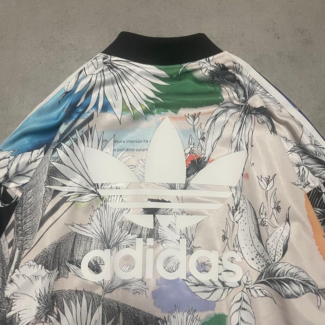 【試着のみ】アディダス　トラックジャケット　レディース　総柄　短丈　y2k
