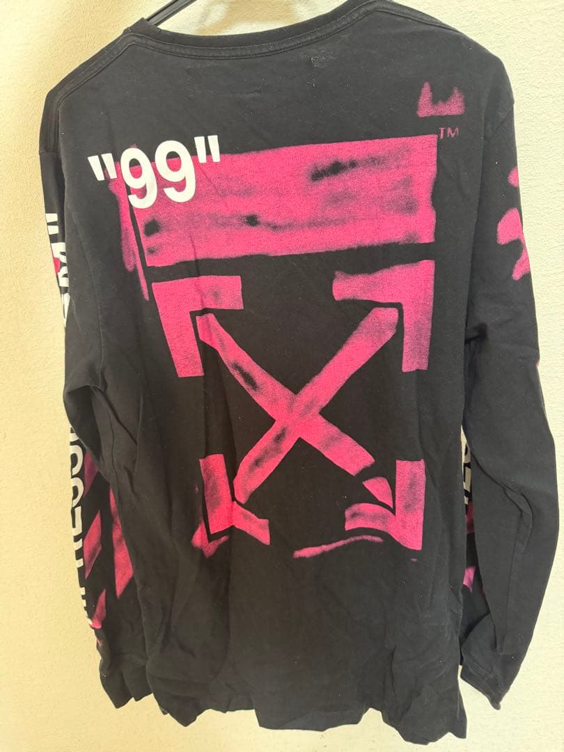 OFF-WHITE ブラック ロングスリーブ Tシャツ L