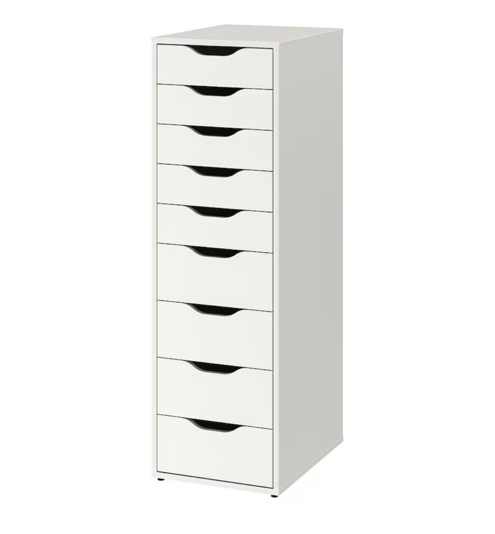 IKEA ALEX アレクス引き出しユニット9段ホワイト　チェスト　イケア