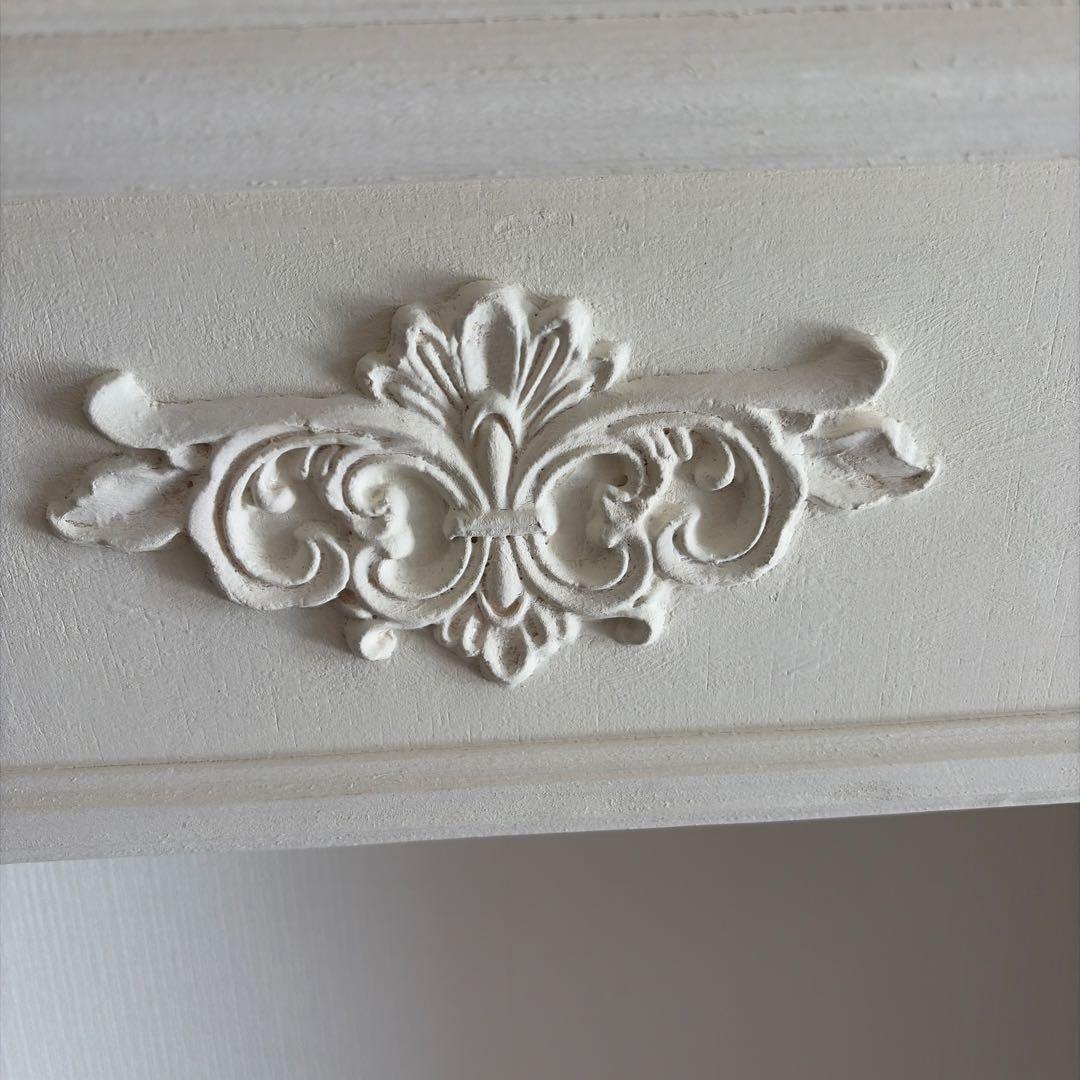 アンティーク調 マントルピース ミルキーホワイト 幅80cmたのメル便発送