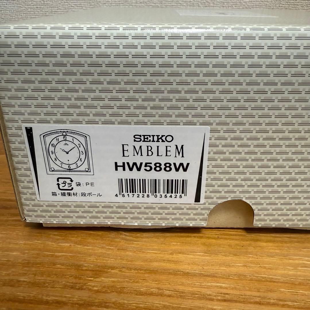 SEIKO EMBLEM 置き時計 アナログ HW588W