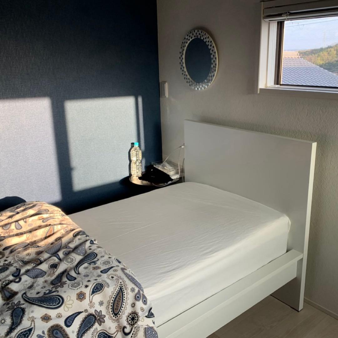 引き取り限定 IKEA MALM ベッドフレーム ホワイト セット