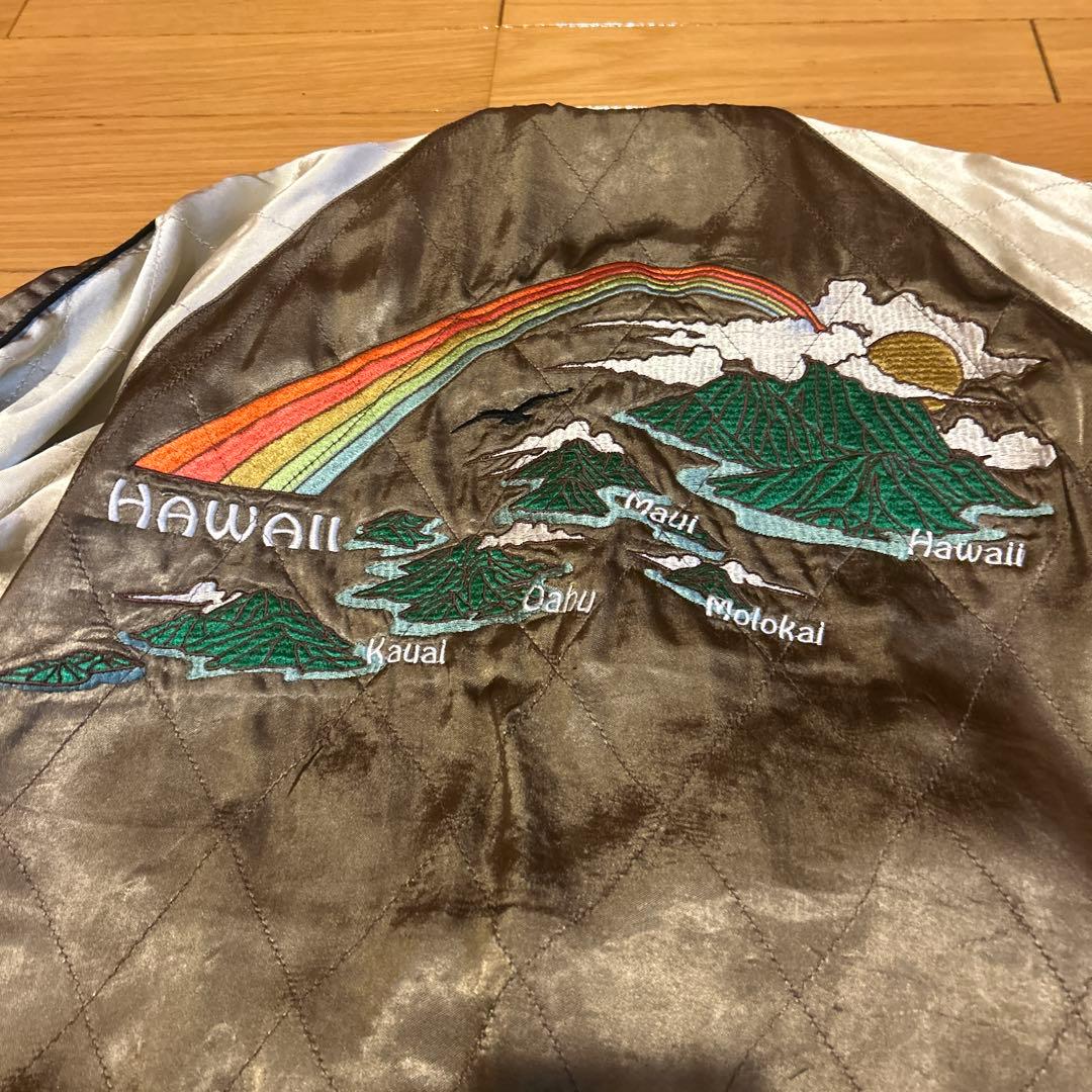 BGCO HAWAII ハワイ　オリーブグリーン スカジャン 刺繍　サイズL