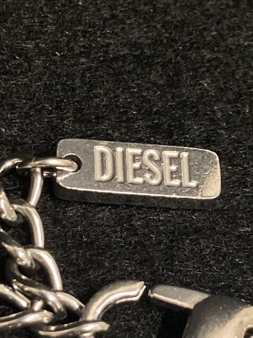 DIESEL Dロゴ チェーン ブレスレット シルバー DX1577