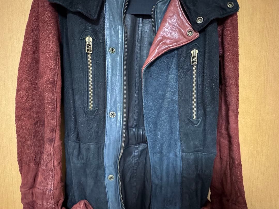 激渋 blackmeans デッドストック ロングレザージャケット サイズ3