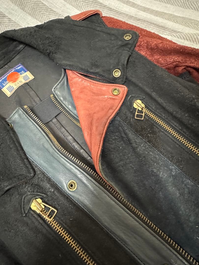激渋 blackmeans デッドストック ロングレザージャケット サイズ3
