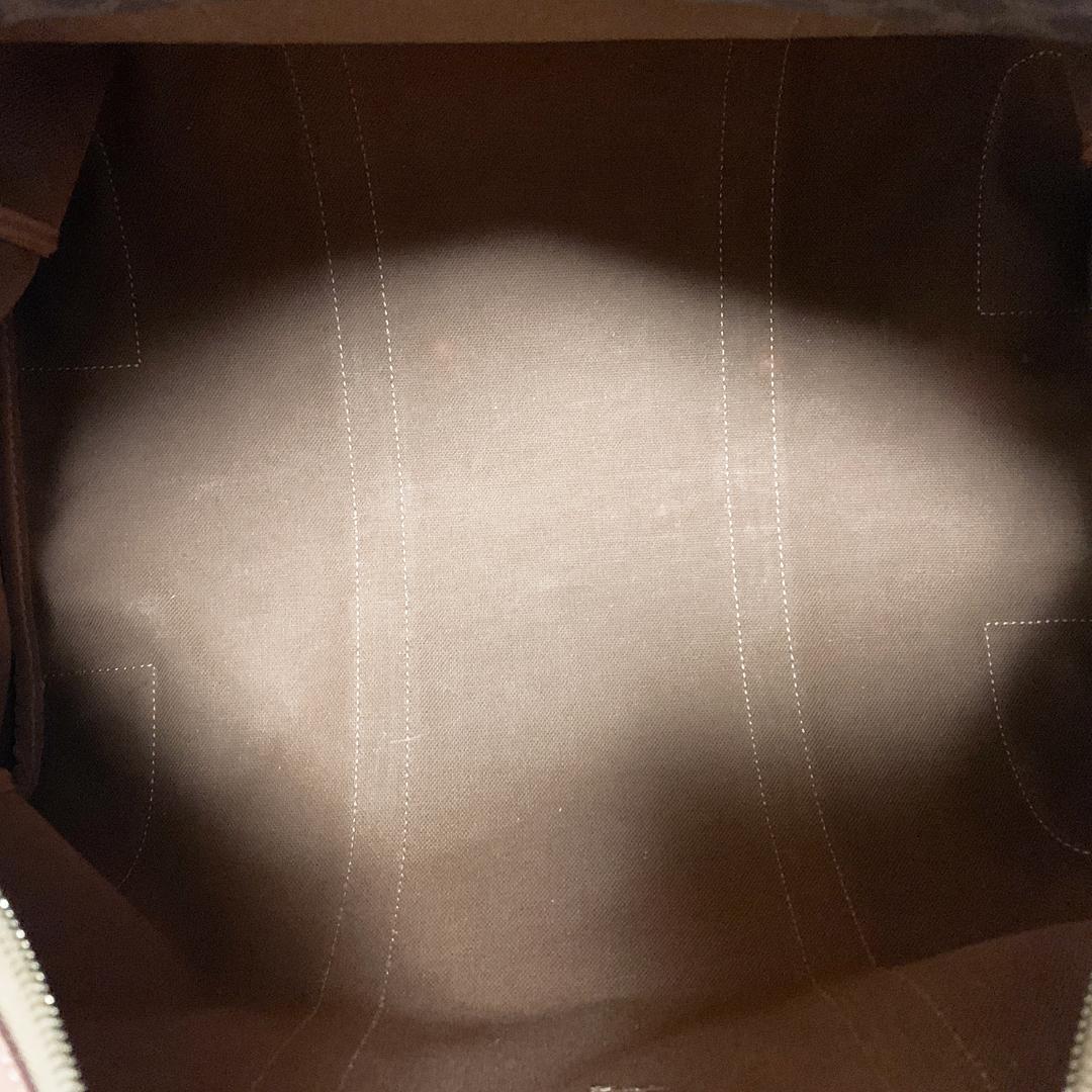 CELINE ボストンバッグ マカダム柄 PVC レザー ゴールド金具