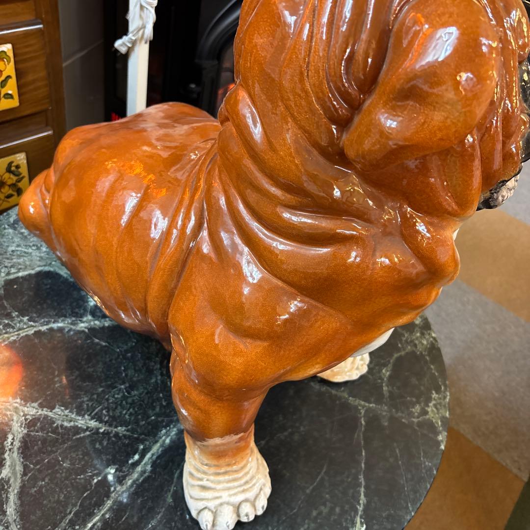 イタリア製ブルドックの置物