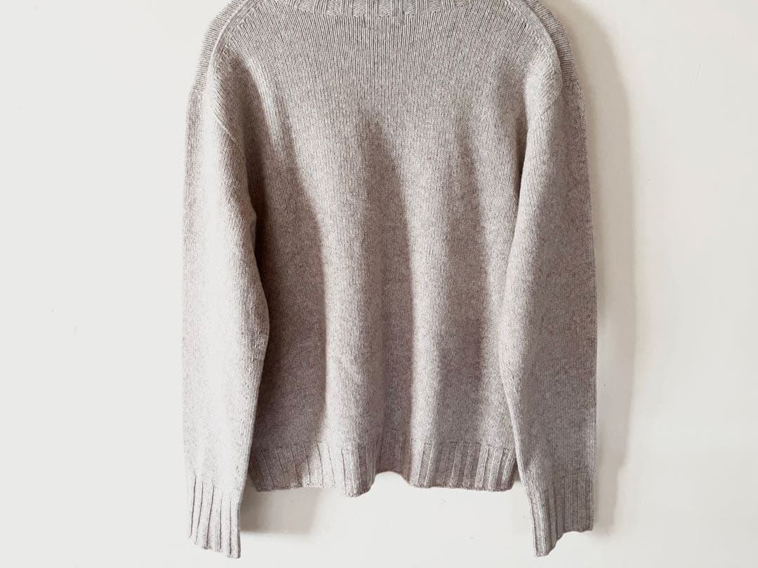 マーガレットハウエル 定番ウールカシミヤ タートルネックニット エクリュ 美品