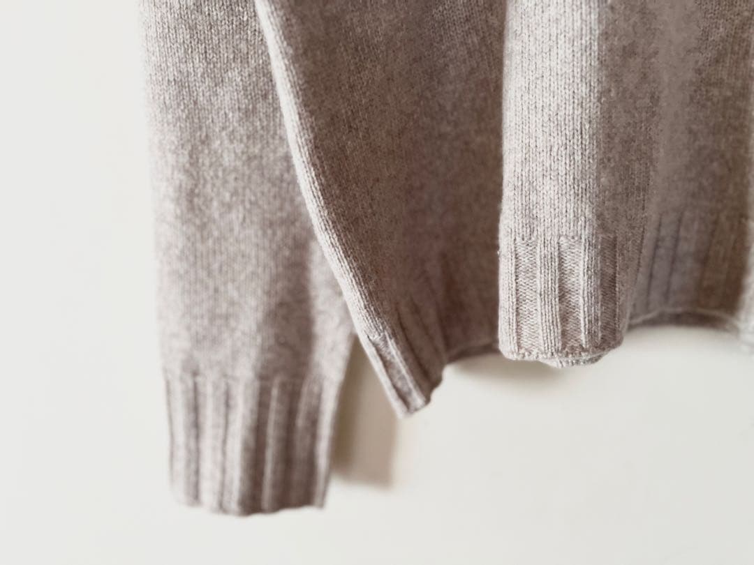 マーガレットハウエル 定番ウールカシミヤ タートルネックニット エクリュ 美品