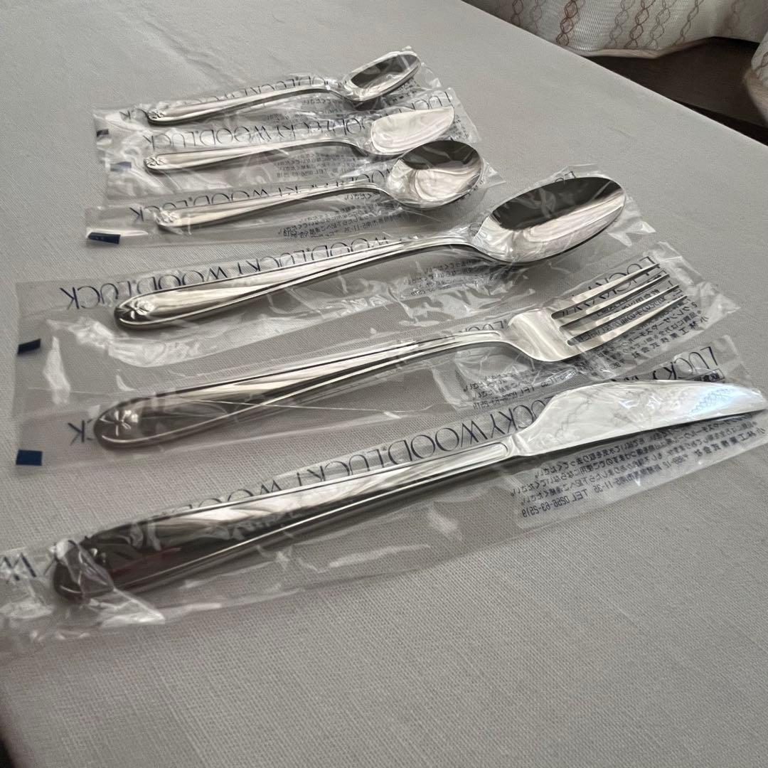 ラッキーウッド マリエッタ 18-10ステンレス リボン柄 30本 ブイヨン