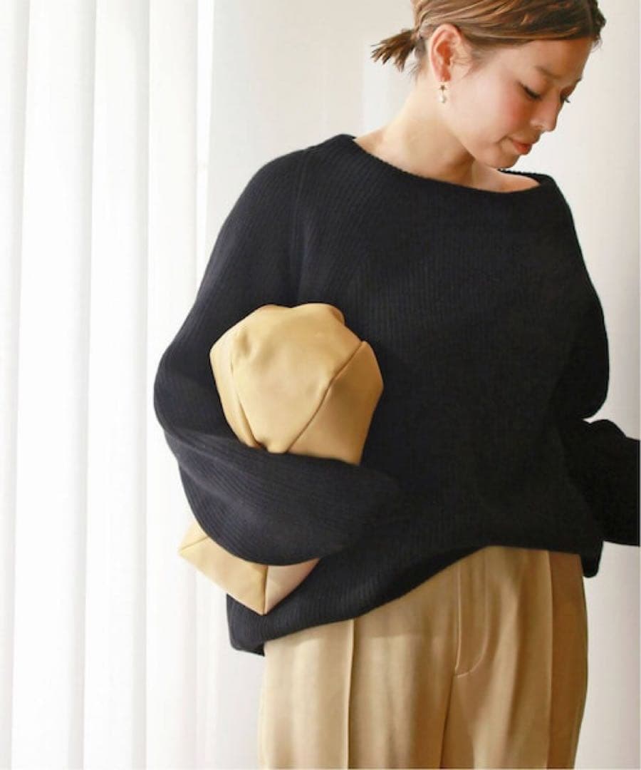 【未使用級】ドゥーズィエムクラス カシミヤ混OLBIAアゼプルオーバー