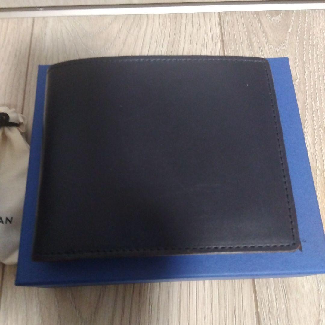 土屋鞄　ブライドル 二折財布　ネイビー