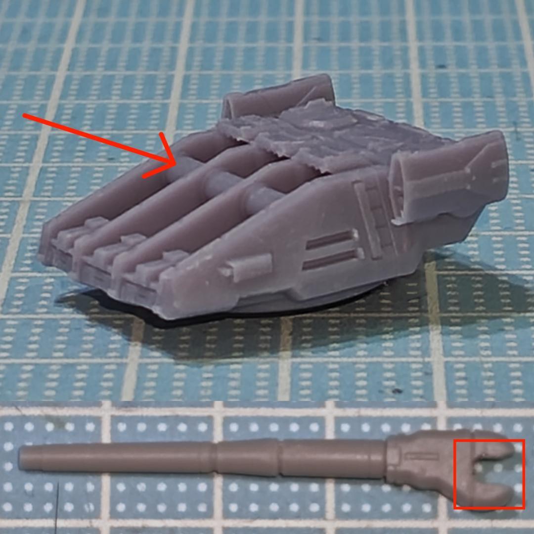 Yang 1/1000アンドロメダ改造パーツ3連装強化型砲塔 × 15個