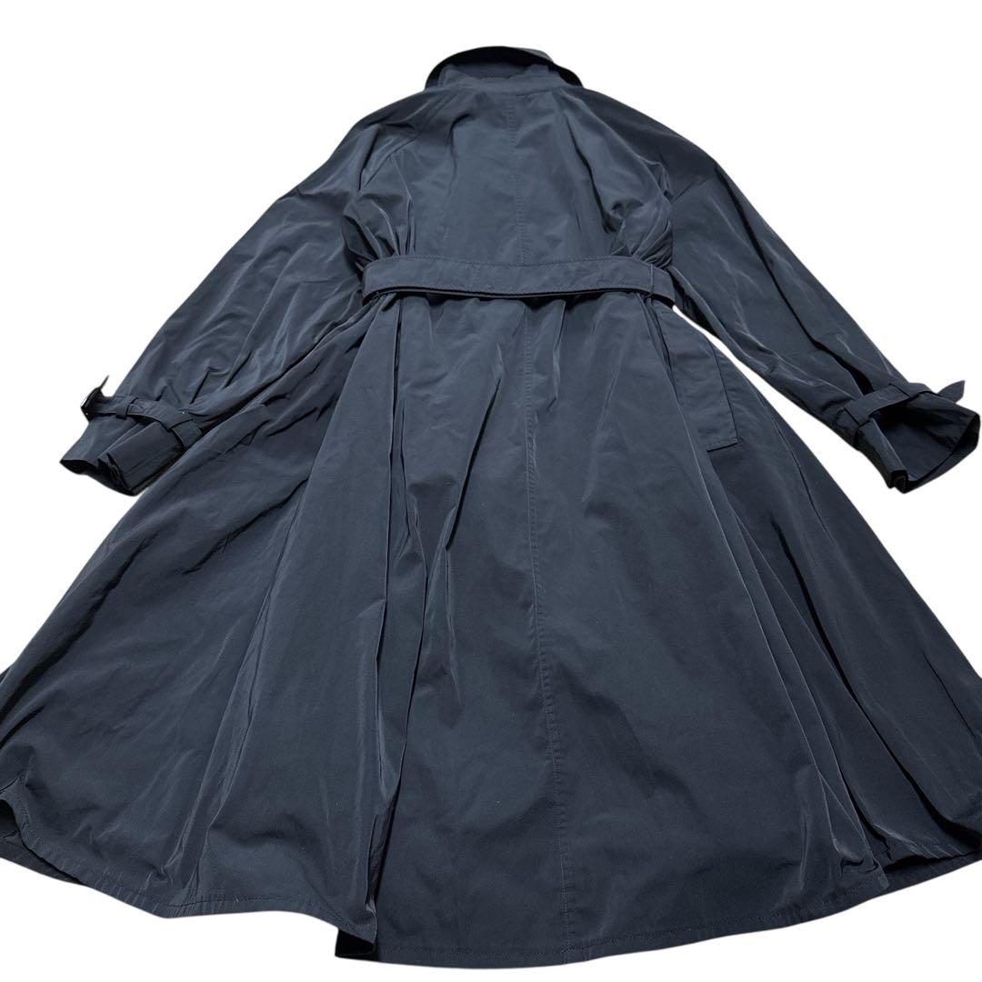 と*ち様 マックスマーラ Aライン トレンチコート ナイロン ブラック 白タグ