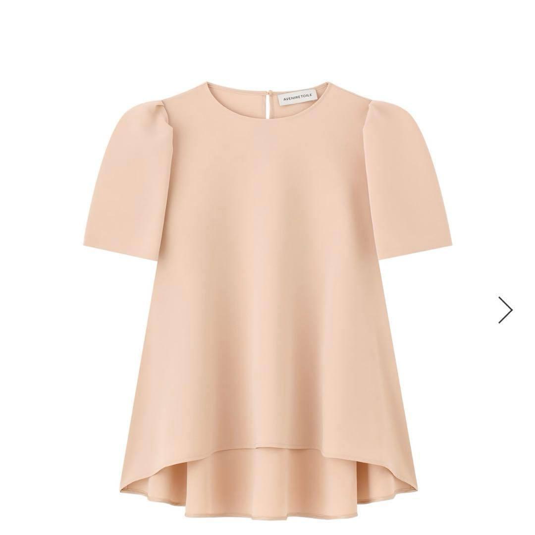 新品AVENIRETOILE ダブルクロスタックスリーブフレアブラウス