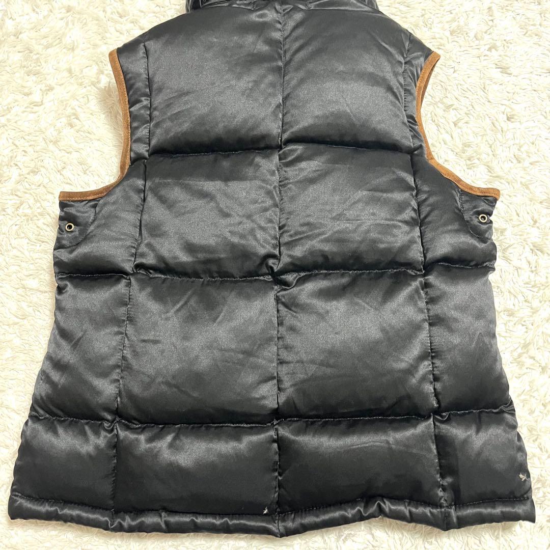 ✨大人気✨ラルフローレン ダウンベスト シルク リアルレザー リアルファー M