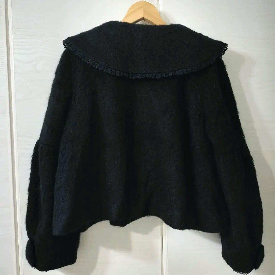 ■Maria pipi パールカラーシャギーショートコート ブラック マリアピピ