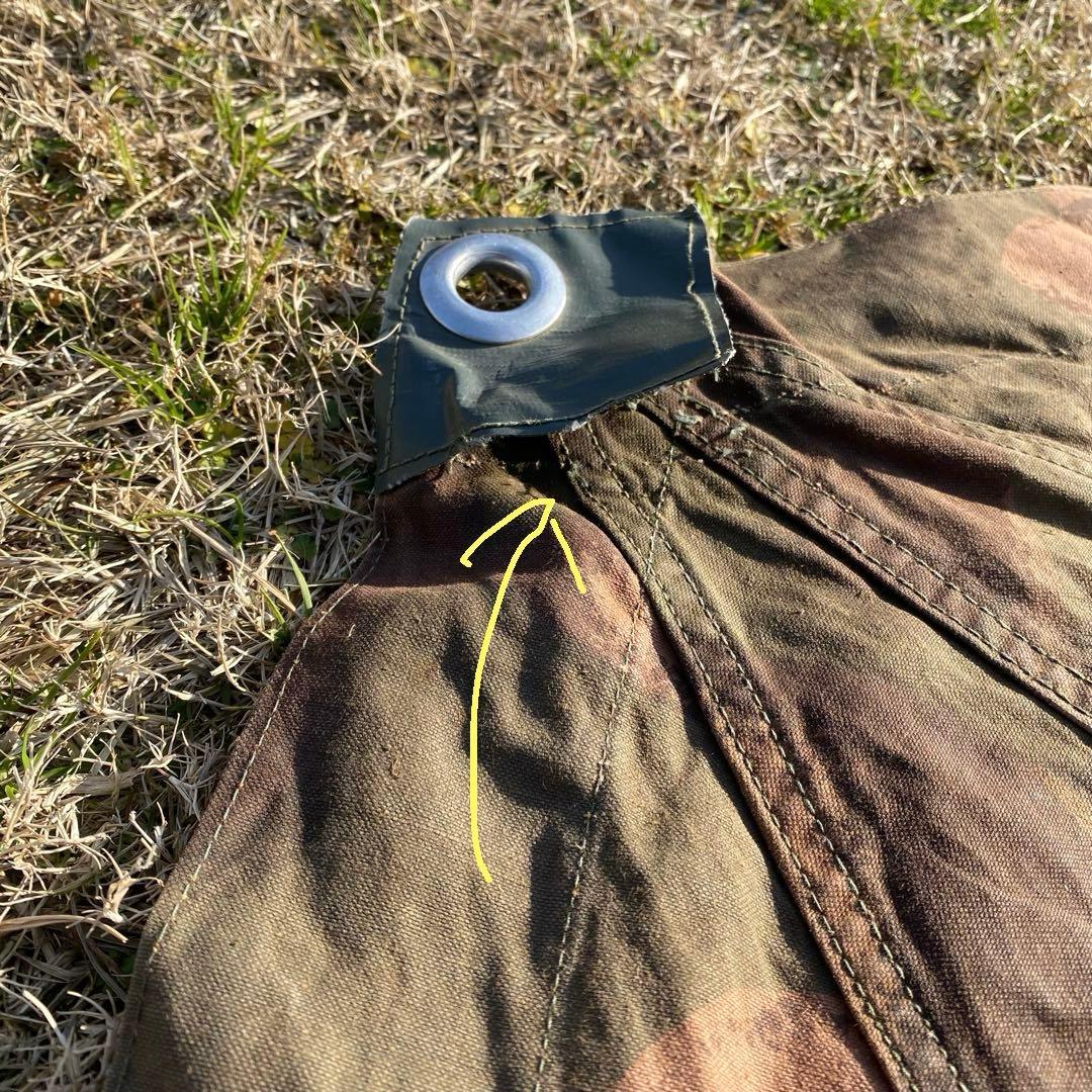 ハンガリー軍幕③　ポンチョ　２枚　ポール・ペグセット　 ワンポールテント