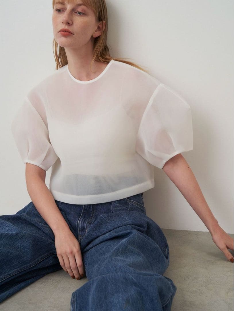 完売品★新品未使用タグ付　エレンディーク メッシュボンディングクロップドトップ