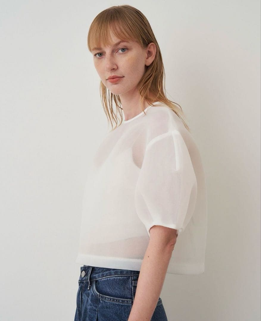 完売品★新品未使用タグ付　エレンディーク メッシュボンディングクロップドトップ