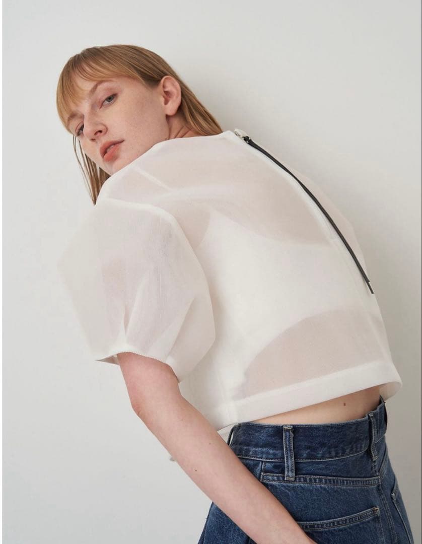 完売品★新品未使用タグ付　エレンディーク メッシュボンディングクロップドトップ