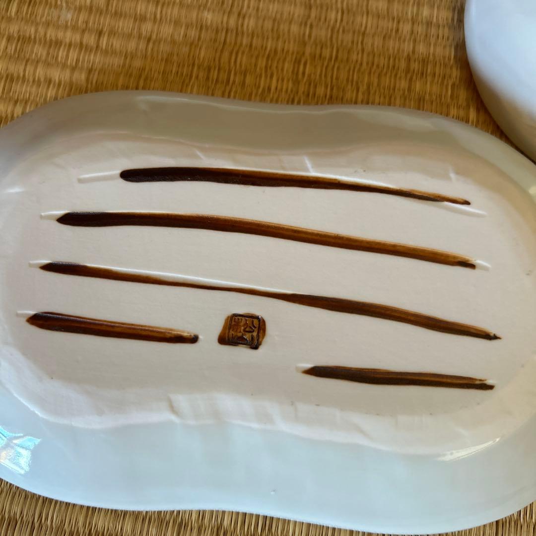 三川内焼 平戸松山窯 魚紋のお皿　5枚セット