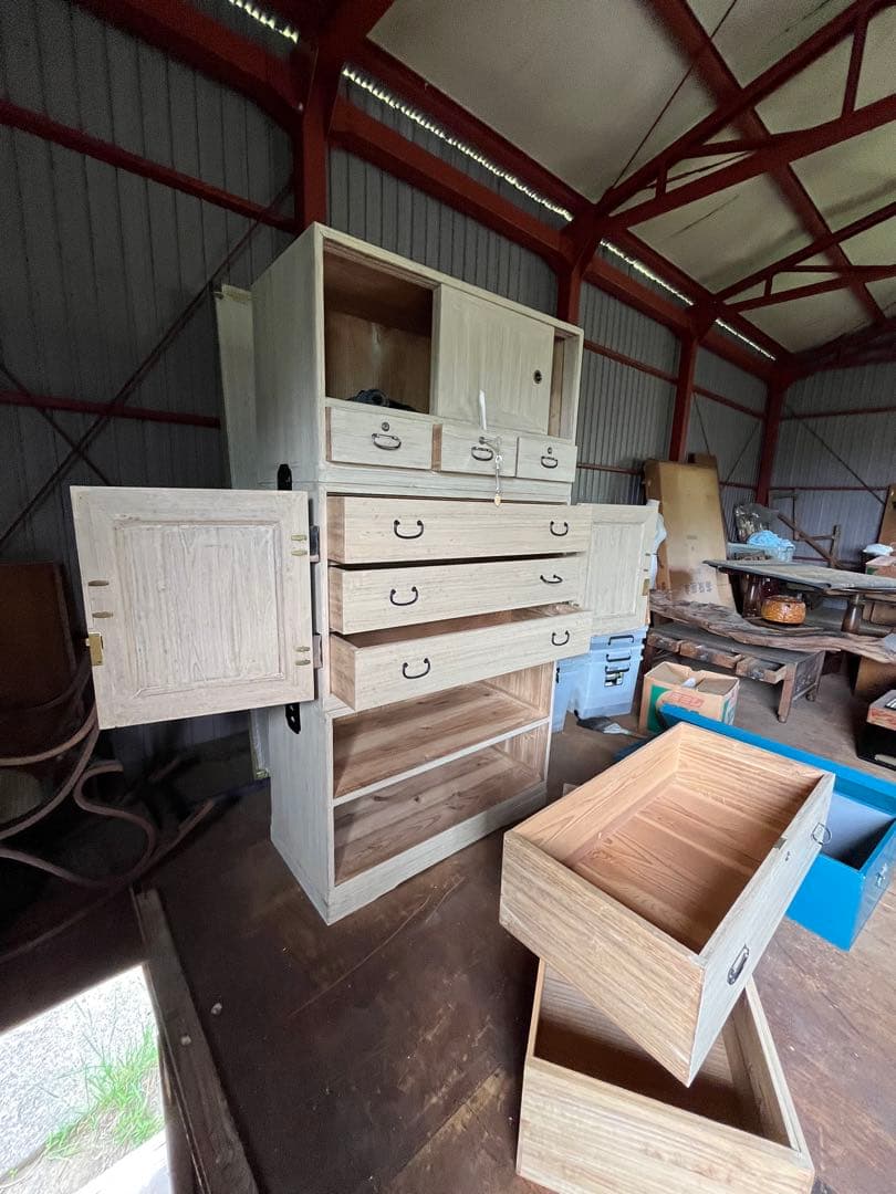 桐箪笥　生地色　和箪笥