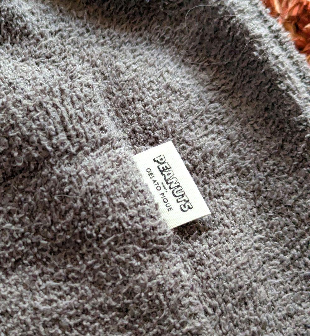 美品 ジェラートピケ スヌーピー コラボ ルームウェア セットアップ グレー Ｆ