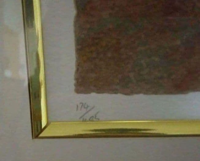 アンドリューフランシス作「白い花」絵画　送料込み　抽象画　111㎝×87㎝