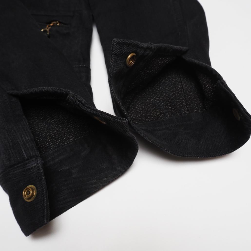 Langlitz Leathers ケブラーライディング ジャケット 黒S 短丈