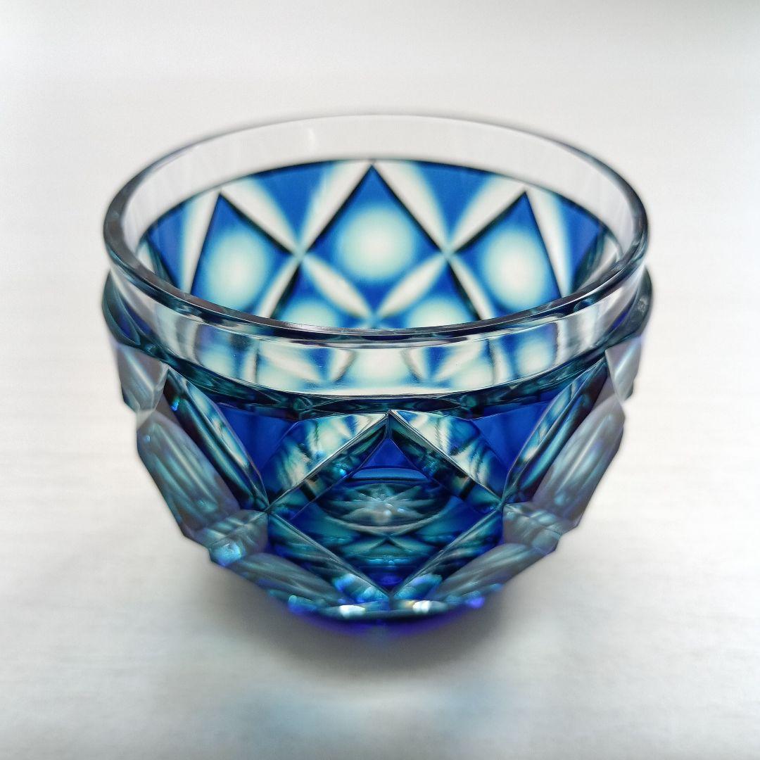 【専用】薩摩切子 二色被せ 翡翠 猪口