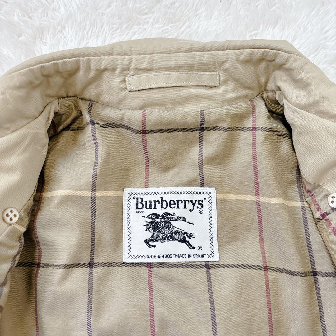 着丈121 バーバリーズ　トレンチコート　ベルト付き　ノバチェック　白タグ　L