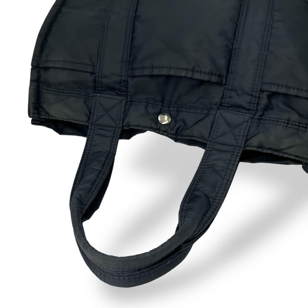 ヘッドポーター　タンカー　ハンドバッグ　ミニトート　ナイロン　紺　藤原ヒロシ