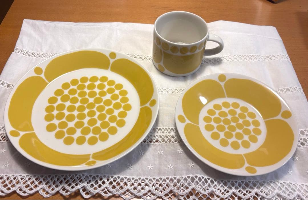 アラビア スンヌンタイ 食器3点セット　 カップ＆ソーサー プレート