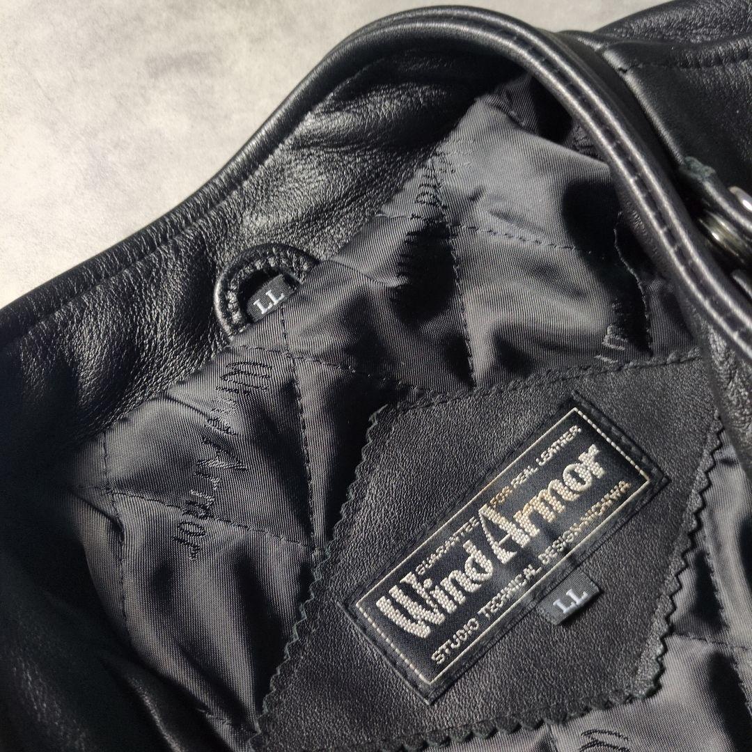 USA製 カウレザー Wind Armor シングルライダースジャケット XL
