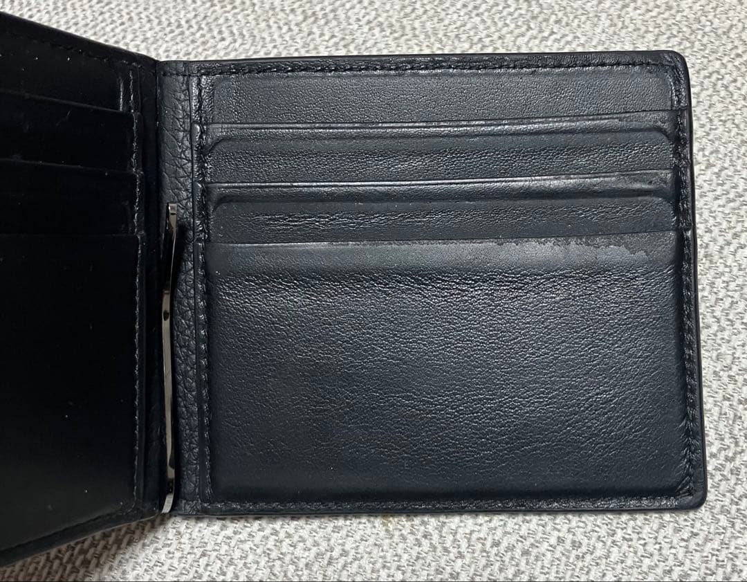 ディオール マネークリップ CDロゴ シルバー金具 黒
