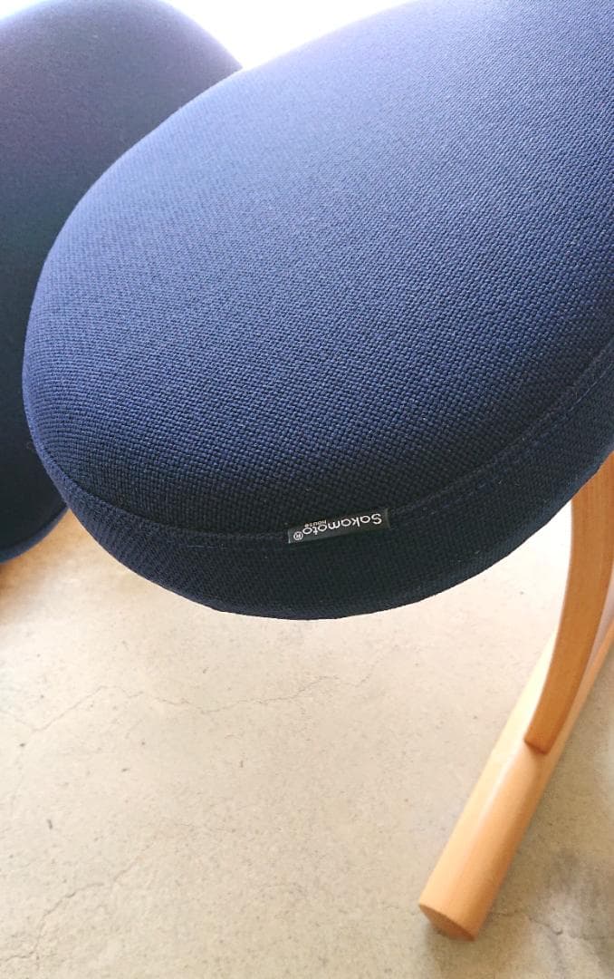 【良品】サカモトハウス バランスチェアイージー 　ブルー１