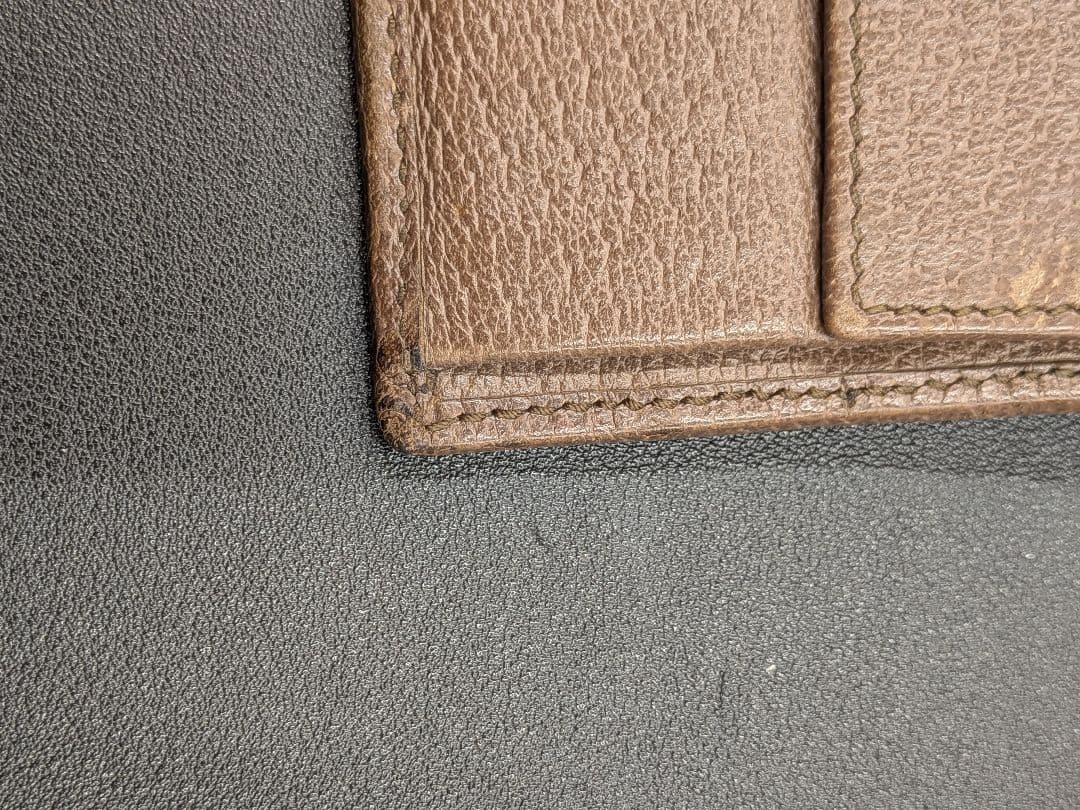 Gucci GGキャンバス 二つ折り財布 オフィディア ブラウン