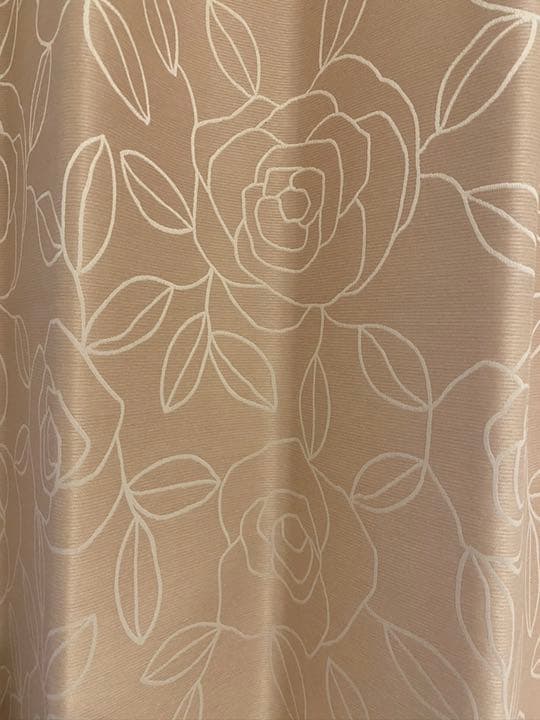 カーテン バラ柄 レース セット