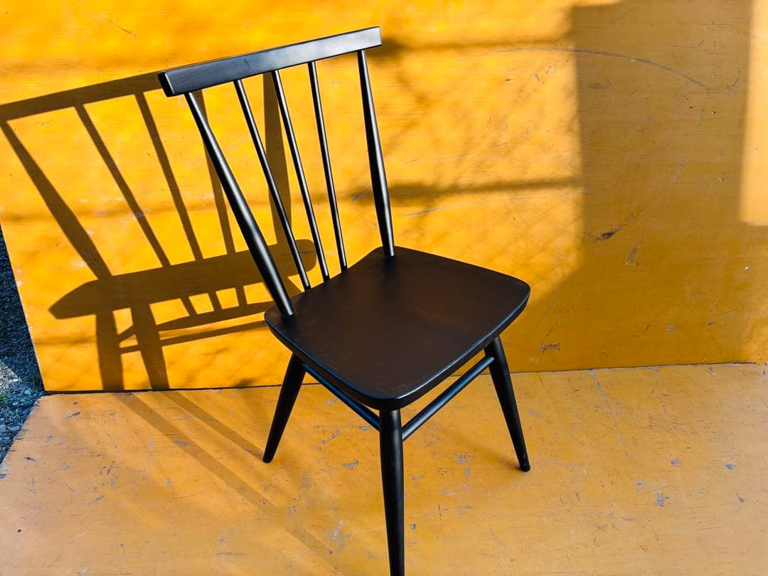 J49★関家具★キキチェア ダイニングチェア ブラック クラッシュゲート