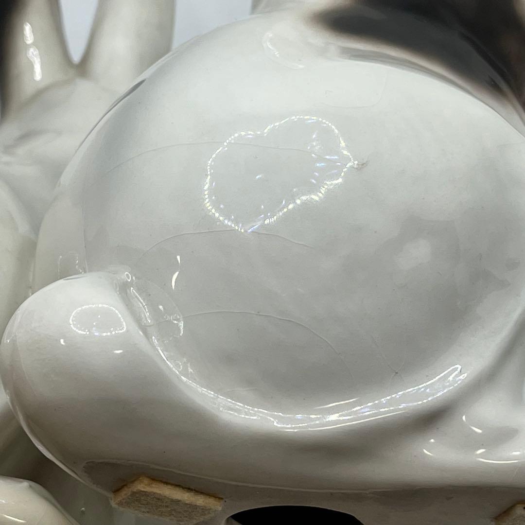 イタリア製　Ceramiche Ronzan うさぎ　2匹　陶器　置物　希少