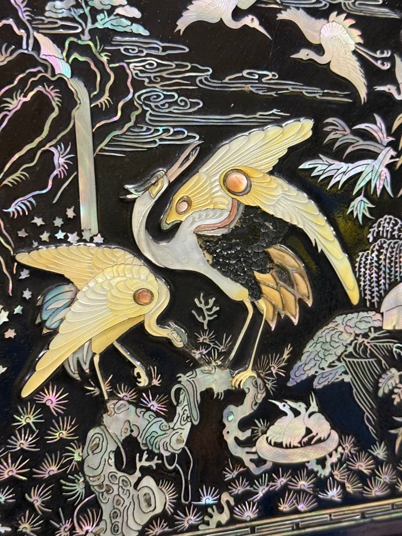 希少♪ 豪華 ラデン 近畿配達5千引 高級 釜山製 螺鈿 箪笥 タンス