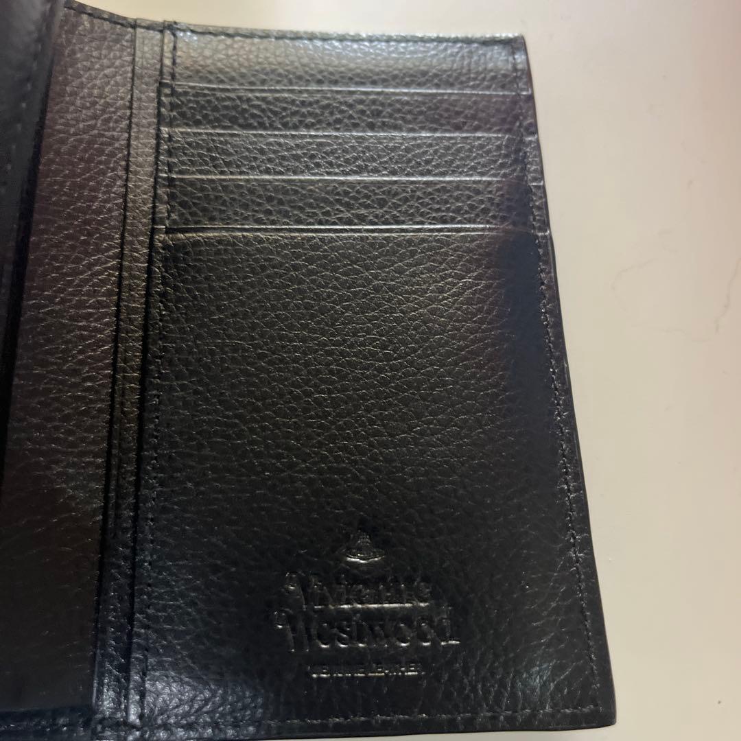 VivianWestwoodブラックレザー三つ折り財布