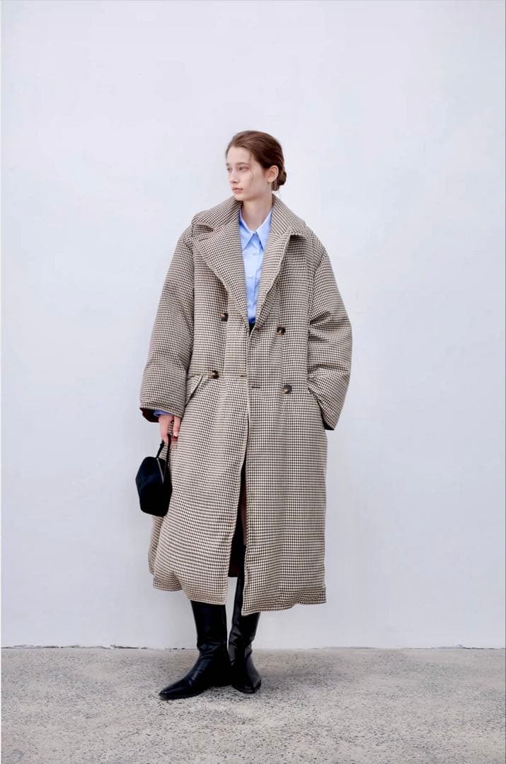 クラシカルチェックダウンコート(TAGEECHITA JAPAN)
